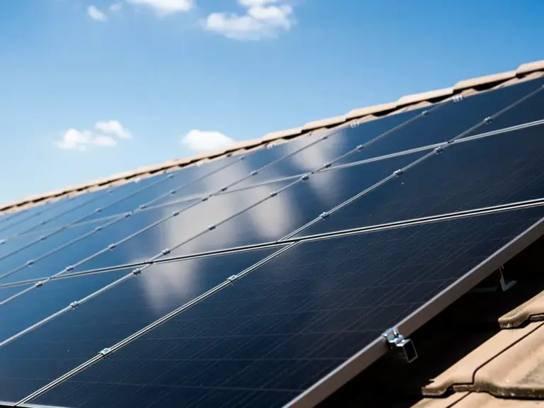 Diagramm zum Aufbau einer Photovoltaikanlage mit Solarmodulen und Wechselrichter Komponenten